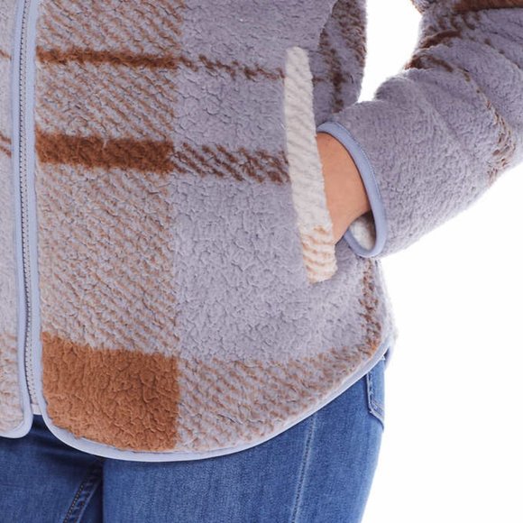 SALE 🎈WEATHERPROOF Ladies Reversible ULTRA COZY Hooded Plush Fleece Jacket NEW - Picture 7 of 7